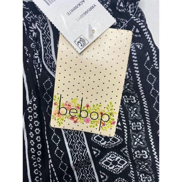 BeBop Shorts Juniors' XS Black White Pockets Comfort Soft Faux-Drawstring NEW - Picture 8 of 12